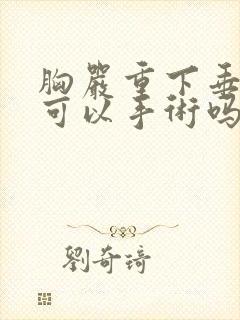 胸严重下垂松弛可以手术吗