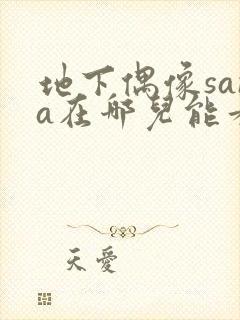 地下偶像sana在哪儿能看到封面