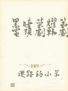 黑暗荣耀第二季电视剧韩剧中文版封面