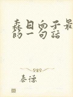 森日向子最经典的一句话