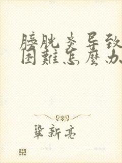 膀胱炎导致小便困难怎么办