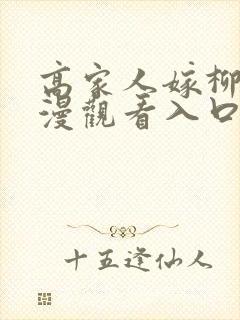 高家人嫁柳家动漫观看入口