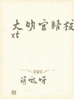 大明官精校版txt封面