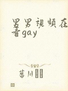 男男视频在线观看gay