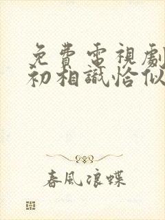免费电视剧与君初相识恰似故人归