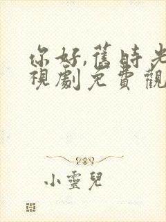 你好,旧时光电视剧免费观看完整版封面