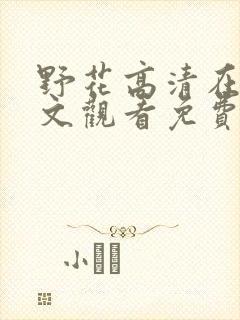 野花高清在线中文观看免费完整