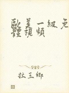 欧美一级免费裸体视频封面