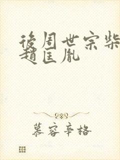 后周世宗柴荣与赵匡胤