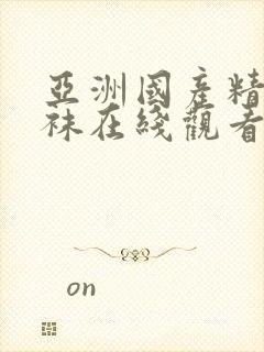 亚洲国产精品丝袜在线观看