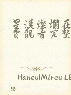 星汉灿烂在线免费观看完整版封面