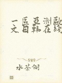 一区亚洲欧美中文日韩在线观看封面