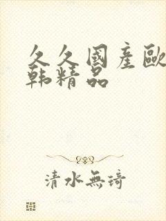 久久国产欧美日韩精品