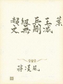 超级兵王叶谦全文无删减