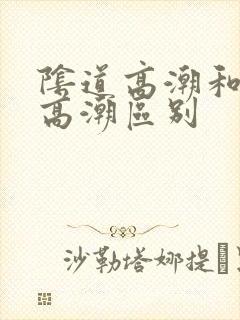 阴道高潮和阴蒂高潮区别