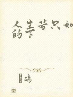 人生若只如初见的下