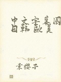 中文字幕国产 日韩 欧美