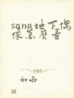 sana地下偶像怎么看