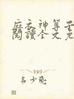 麻衣神算子在线阅读全文免费