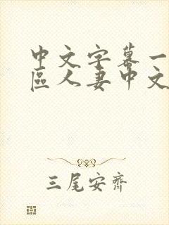 中文字幕一区二区人妻中文字