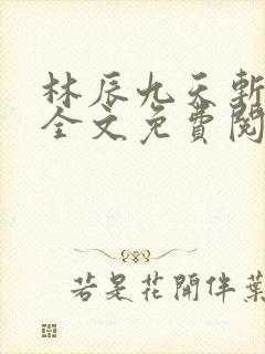 林辰九天斩神诀全文免费阅读笔趣阁封面