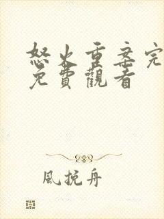 怒火重案完整版免费观看