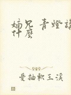 嫡兄 青灯讲的什么
