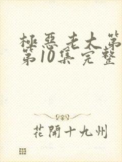 极恶老大第2季第10集完整版