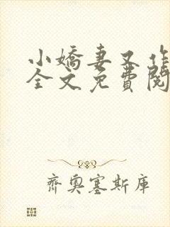 小娇妻又作妖了全文免费阅读