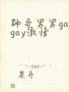 帅哥男男gaygay激情