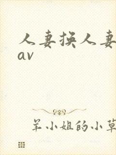 人妻换人妻仑乱av