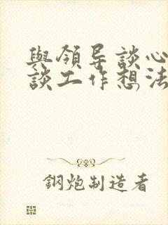 与领导谈心谈话谈工作想法怎么说