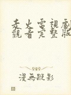 走火电视剧免费观看完整版高清全集封面