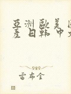 亚洲 欧美 国产 日韩 中文字幕封面