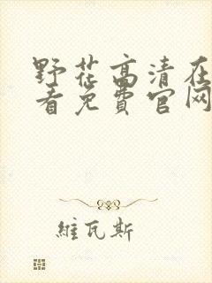 野花高清在线观看免费官网