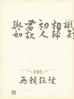 与君初相识,犹如故人归 短剧封面