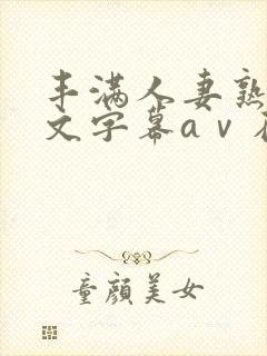 丰满人妻熟女中文字幕aⅴ在线网站