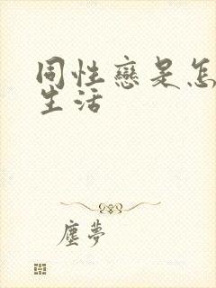 同性恋是怎么性生活