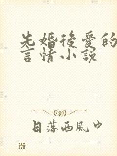 先婚后爱的都市言情小说