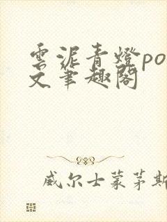 云泥青灯po全文笔趣阁封面