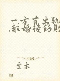 一方有出轨行为,离婚后的财产如何分割