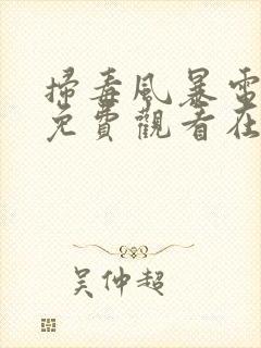 扫毒风暴电视剧免费观看在线播放