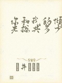 你和我的倾城时光总共多少集封面