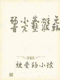 弱小英雄免费观看完整版韩剧