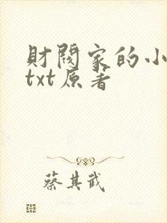 财阀家的小儿子txt原著