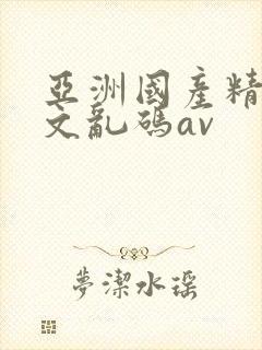 亚洲国产精品中文乱码av