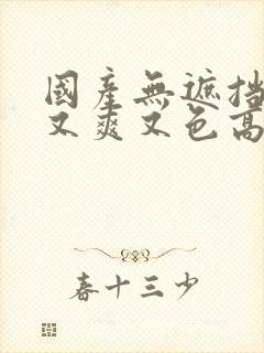 国产无遮挡又黄又爽又色高清无