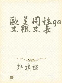 欧美同性gay又粗又长