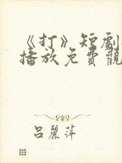 《打》短剧全集播放免费观看下载