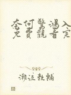 奈何惊鸿入我心免费观看完整版高清封面